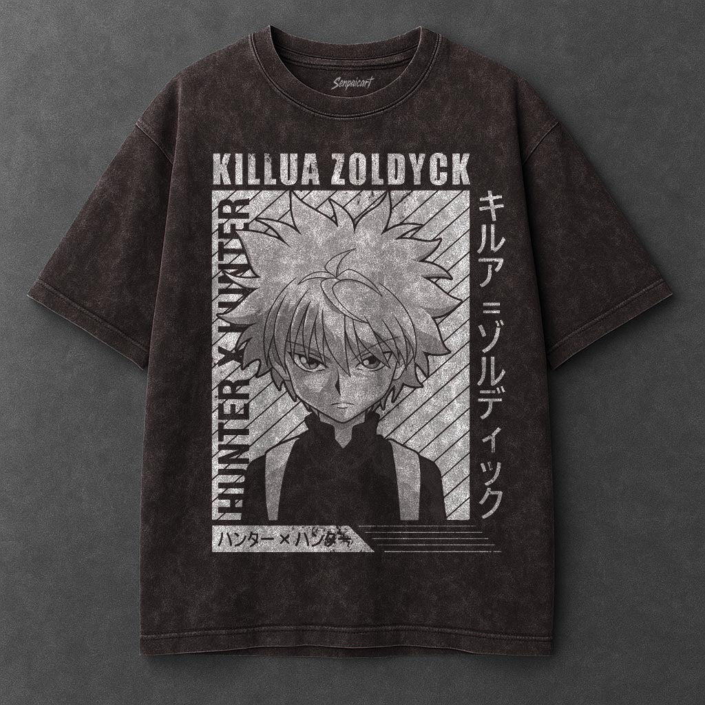 Hunter x Hunter Premium Tunic-like Brown Washed T-Shirt