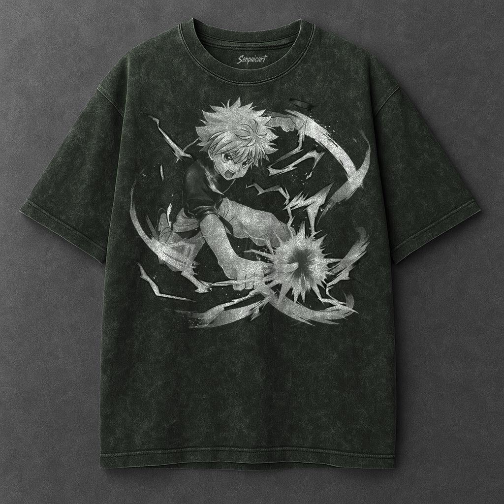 Hunter x Hunter Premium Billowy Vintage Green Washed T-Shirt