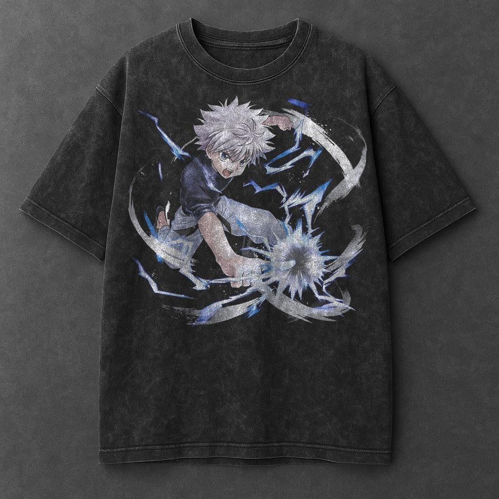 Hunter x Hunter Premium Stylish Black Washed T-Shirt