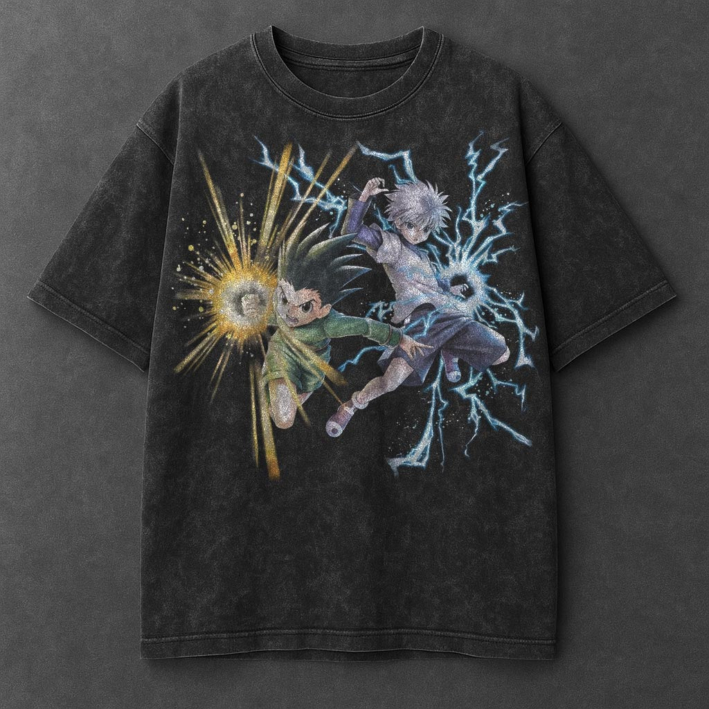 Hunter x Hunter Premium Breezy Black Washed T-Shirt