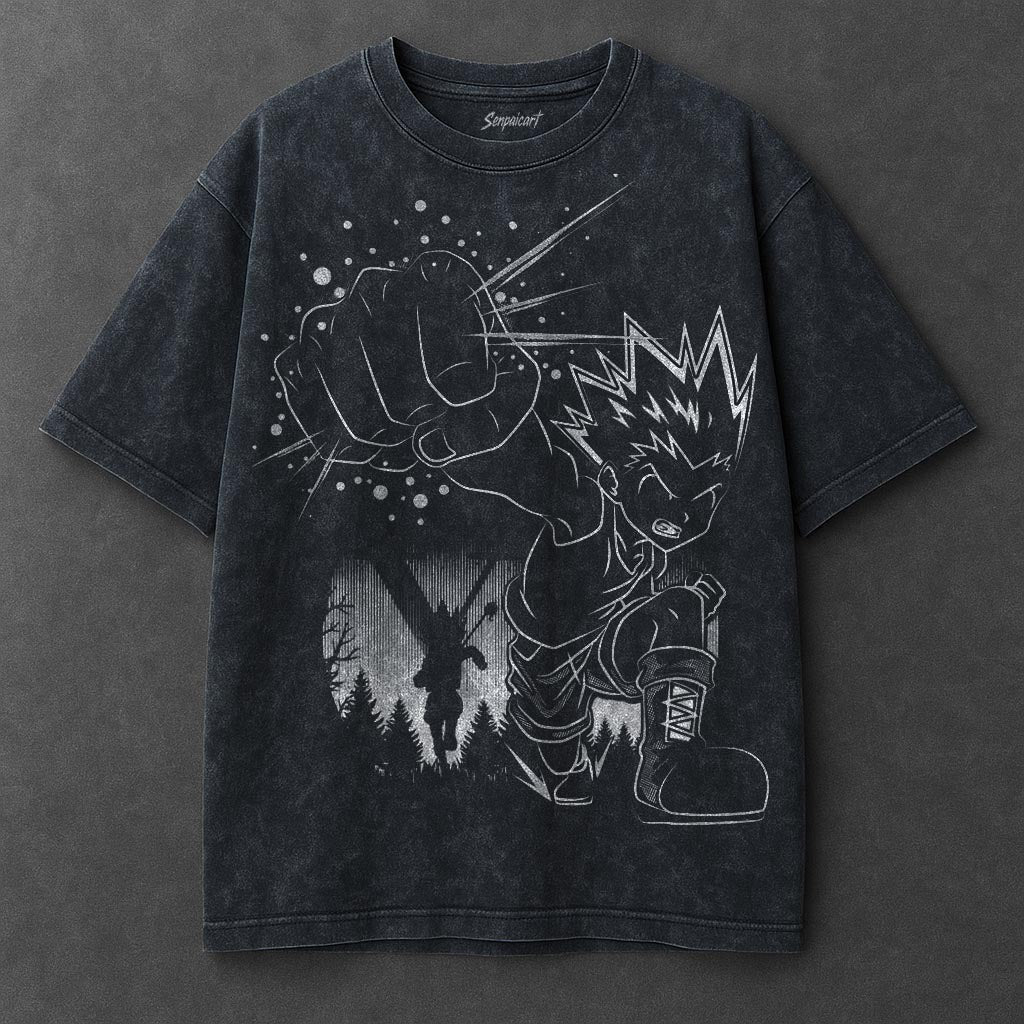 Hunter x Hunter Premium Smooth Navy Blue Washed T-Shirt