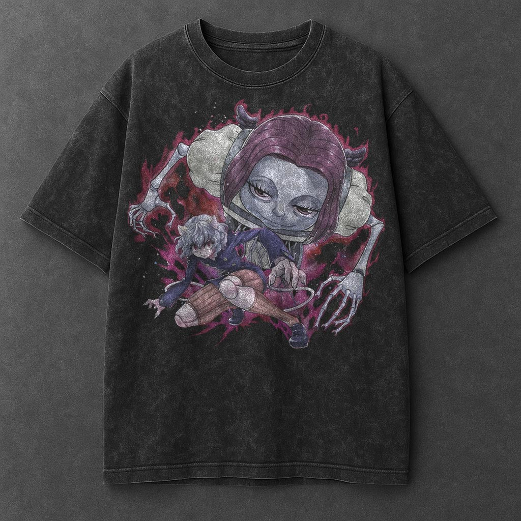Hunter x Hunter Premium Flattering Black Washed T-Shirt