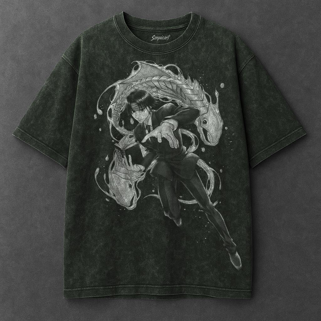 Hunter x Hunter Premium Easygoing Vintage Green Washed T-Shirt