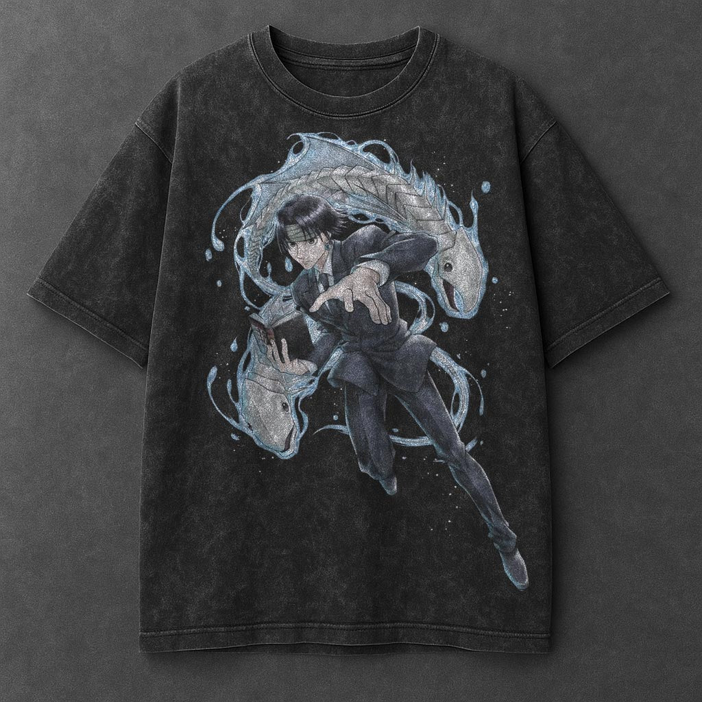 Hunter x Hunter Premium Loose Black Washed T-Shirt