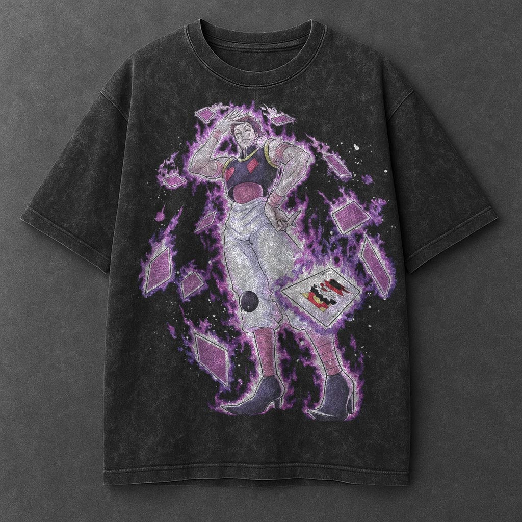 Hunter x Hunter Premium Tunic-like Black Washed T-Shirt