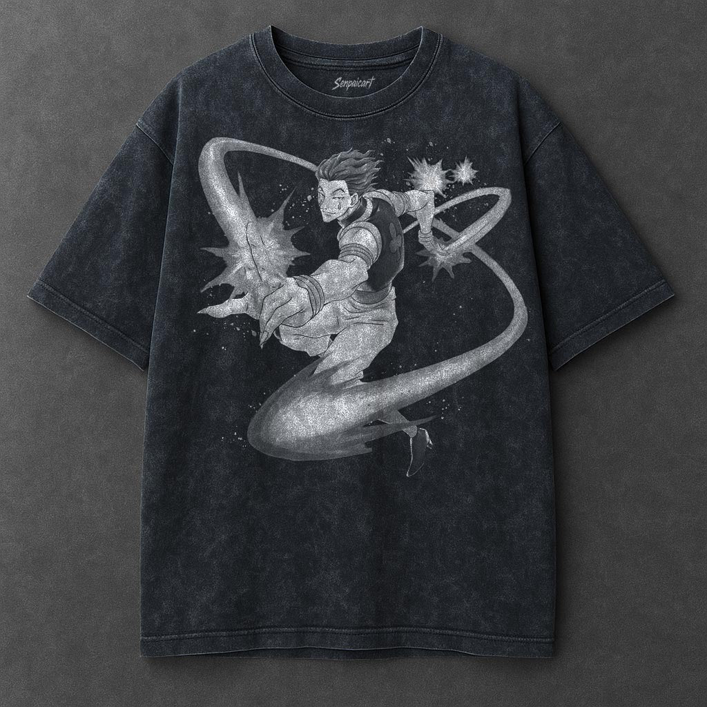 Hunter x Hunter Premium Modern Navy Blue Washed T-Shirt
