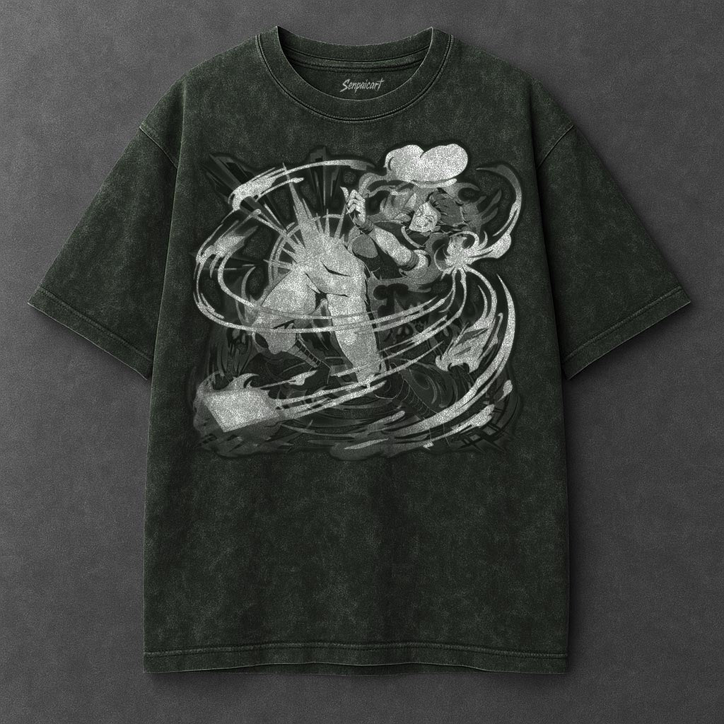 Hunter x Hunter Premium Trendy Vintage Green Washed T-Shirt