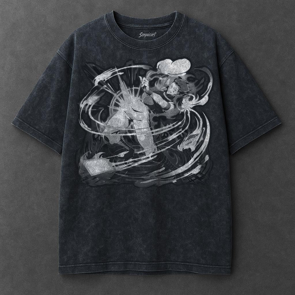 Hunter x Hunter Premium Comfy Navy Blue Washed T-Shirt