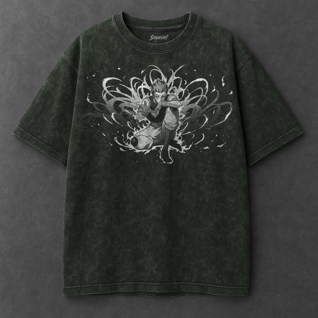 Hunter x Hunter Premium Extended Vintage Green Washed T-Shirt