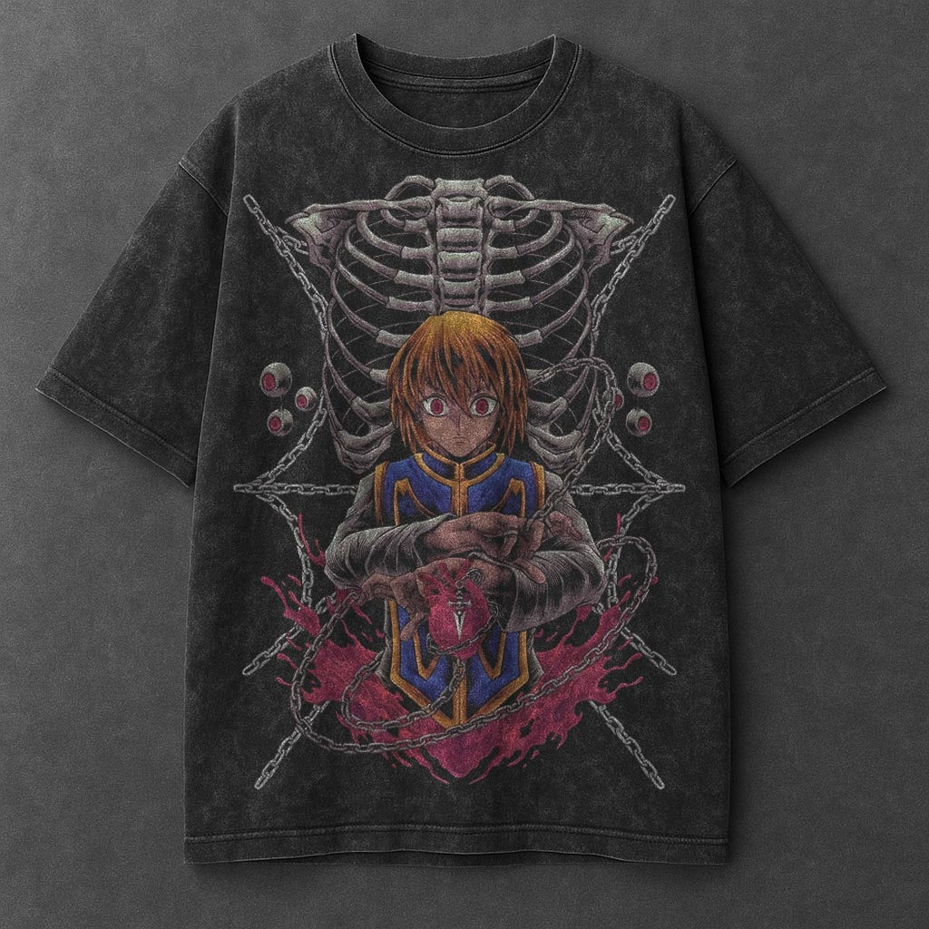 Hunter x Hunter Premium Roomy Black Washed T-Shirt