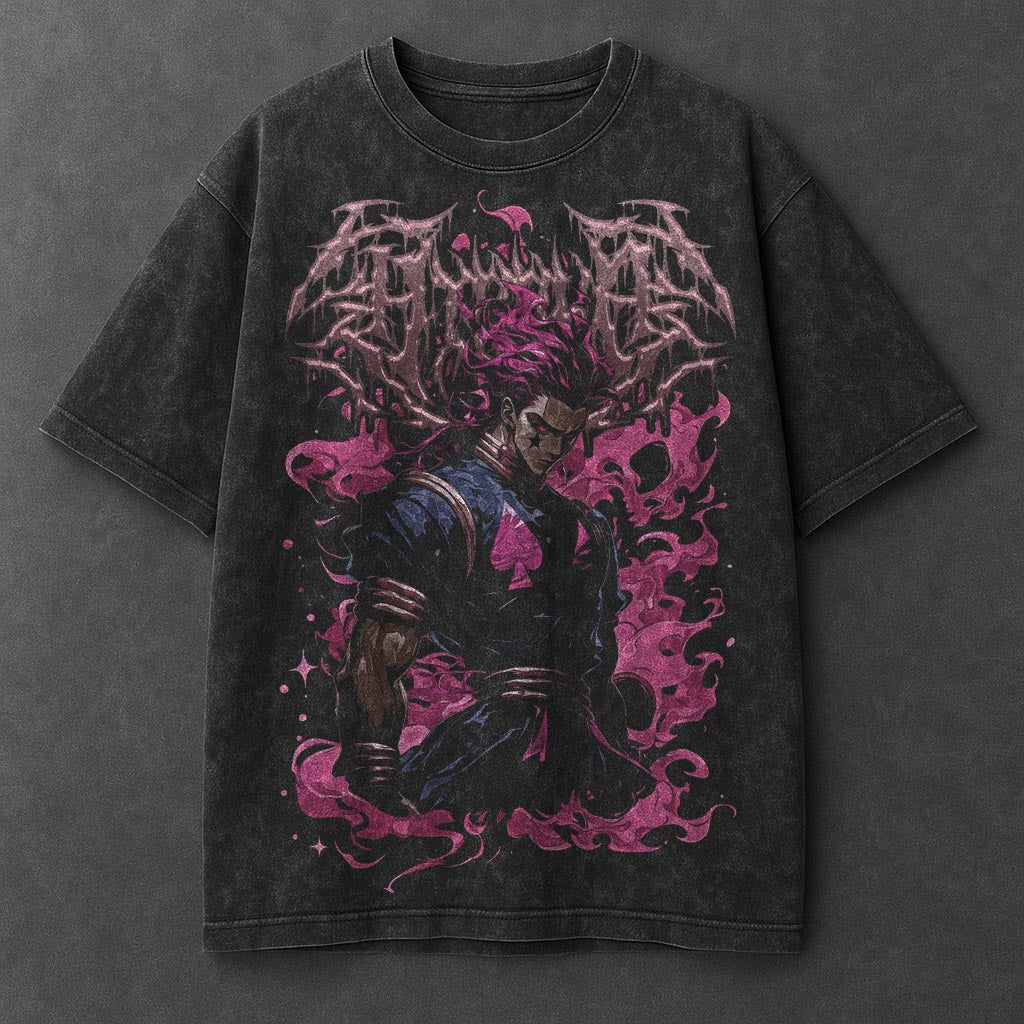Hunter x Hunter Premium Slouchy Black Washed T-Shirt