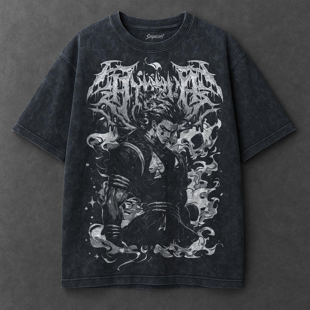 Hunter x Hunter Premium Easygoing Navy Blue Washed T-Shirt
