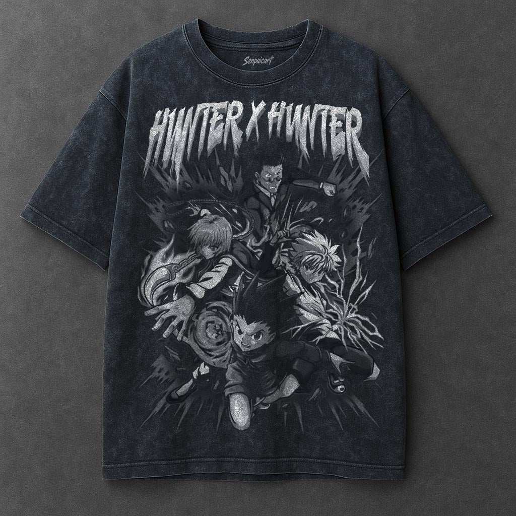 Hunter x Hunter Premium Lightweight Navy Blue Washed T-Shirt