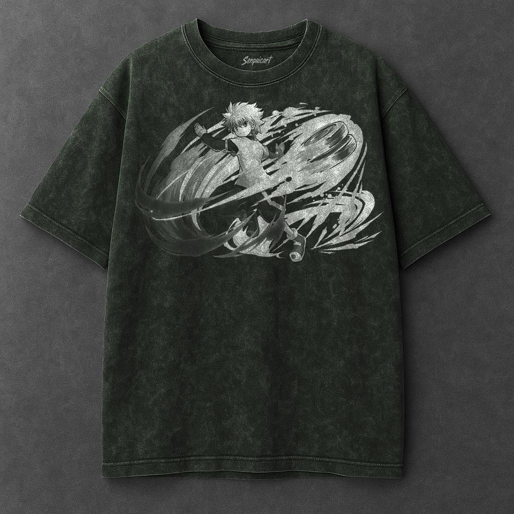 Hunter x Hunter Premium Minimalist Vintage Green Washed T-Shirt
