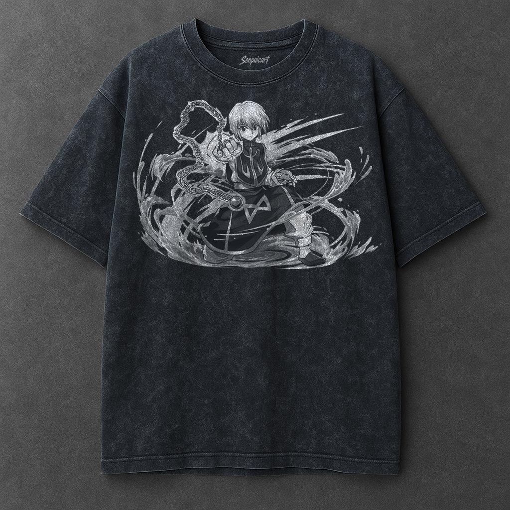 Hunter x Hunter Premium Silky Navy Blue Washed T-Shirt