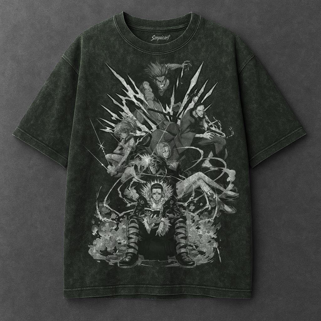 Hunter x Hunter Premium Airy Vintage Green Washed T-Shirt