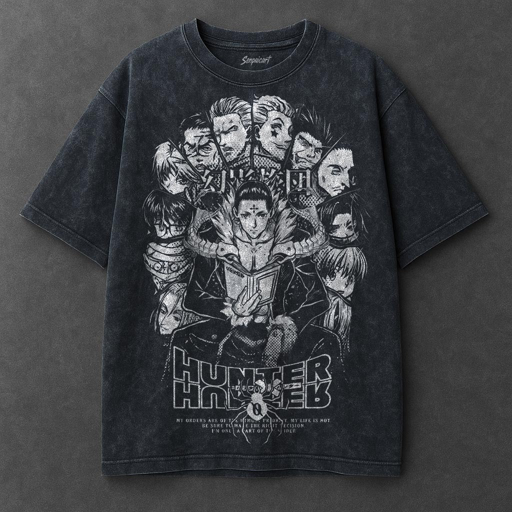 Hunter x Hunter Premium Slouchy Navy Blue Washed T-Shirt