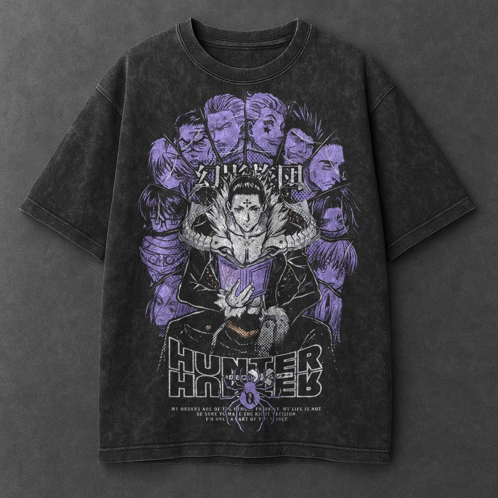 Hunter x Hunter Premium Soft Black Washed T-Shirt