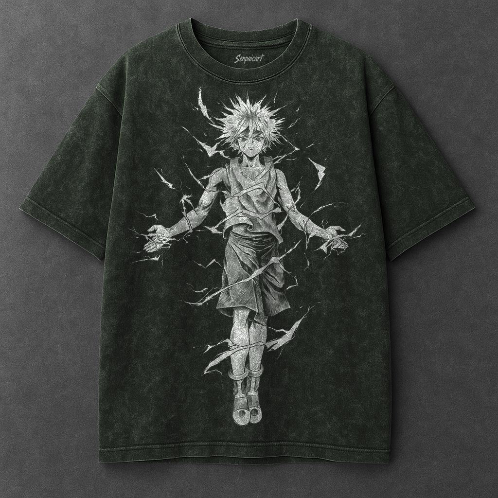 Hunter x Hunter Premium Modern Vintage Green Washed T-Shirt