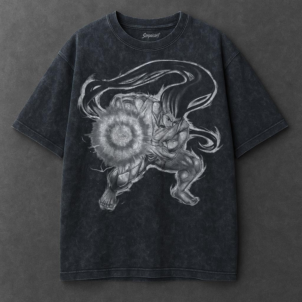 Hunter x Hunter Premium Sleek Navy Blue Washed T-Shirt