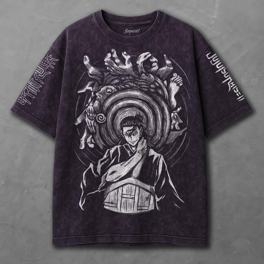 Jujutsu Kaisen Relaxed Violet Washed T-Shirt