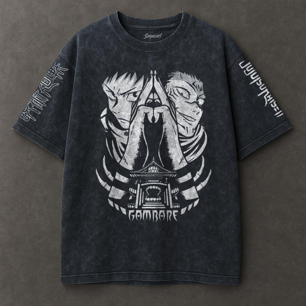 Jujutsu Kaisen Laid-back Blue Washed T-shirt