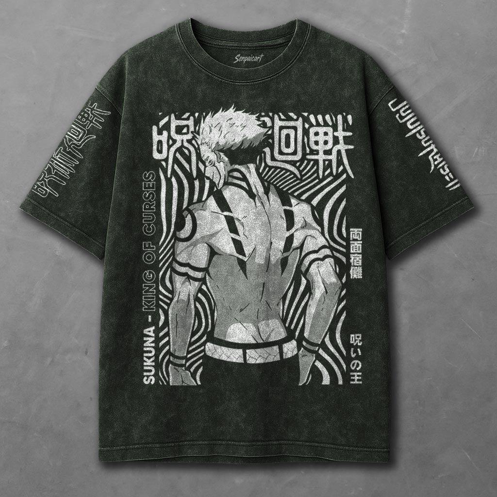 Jujutsu Kaisen Comfy Green Washed T-Shirt