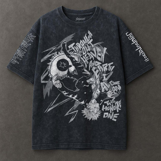 Jujutsu Kaisen Billowy Blue Washed T-shirt