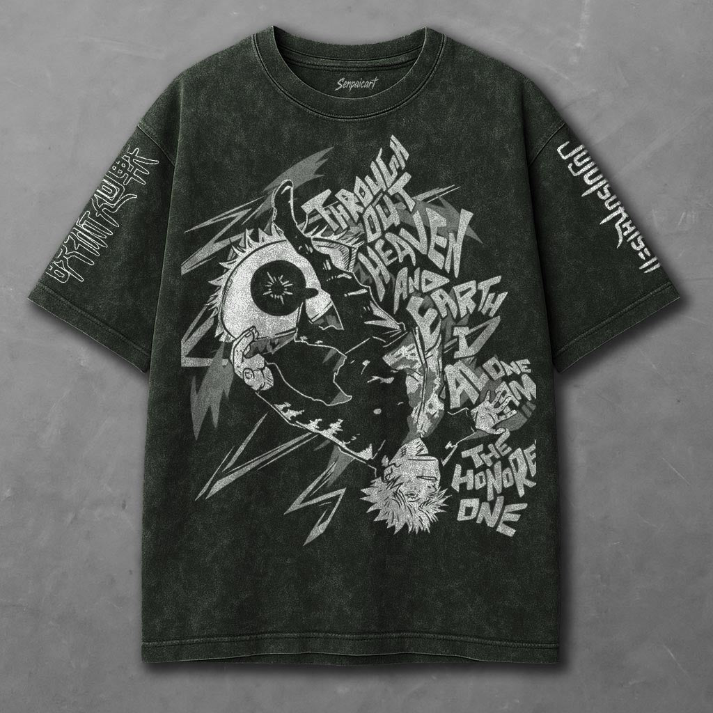 Jujutsu Kaisen Breezy Green Washed T-Shirt