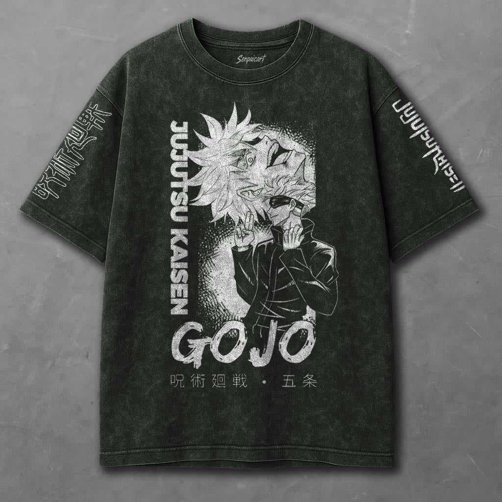 Jujutsu Kaisen Soft Green Washed T-Shirt