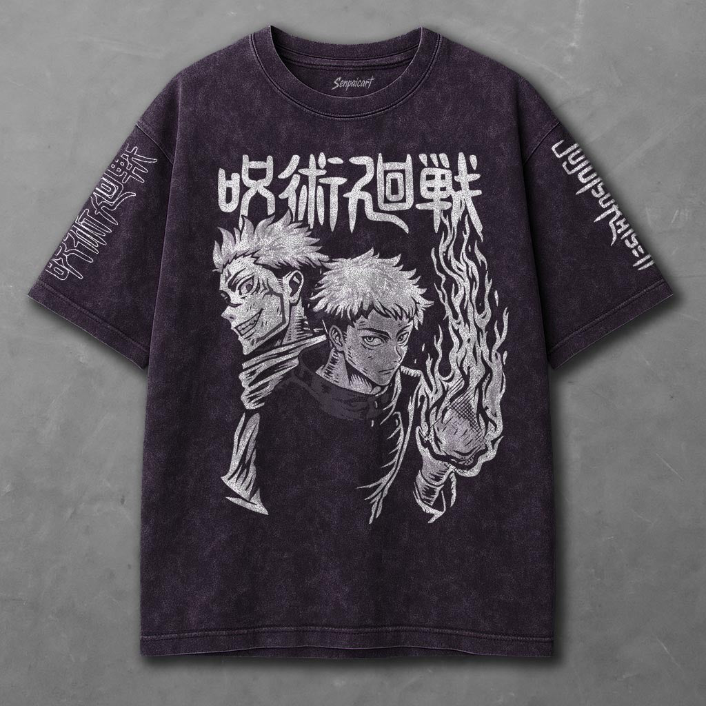 Jujutsu Kaisen Drapey Violet Washed T-Shirt