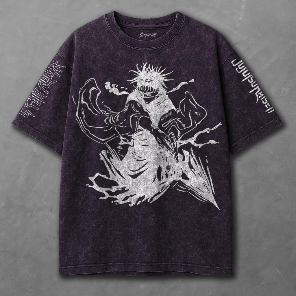 Jujutsu Kaisen Easygoing Violet Washed T-Shirt