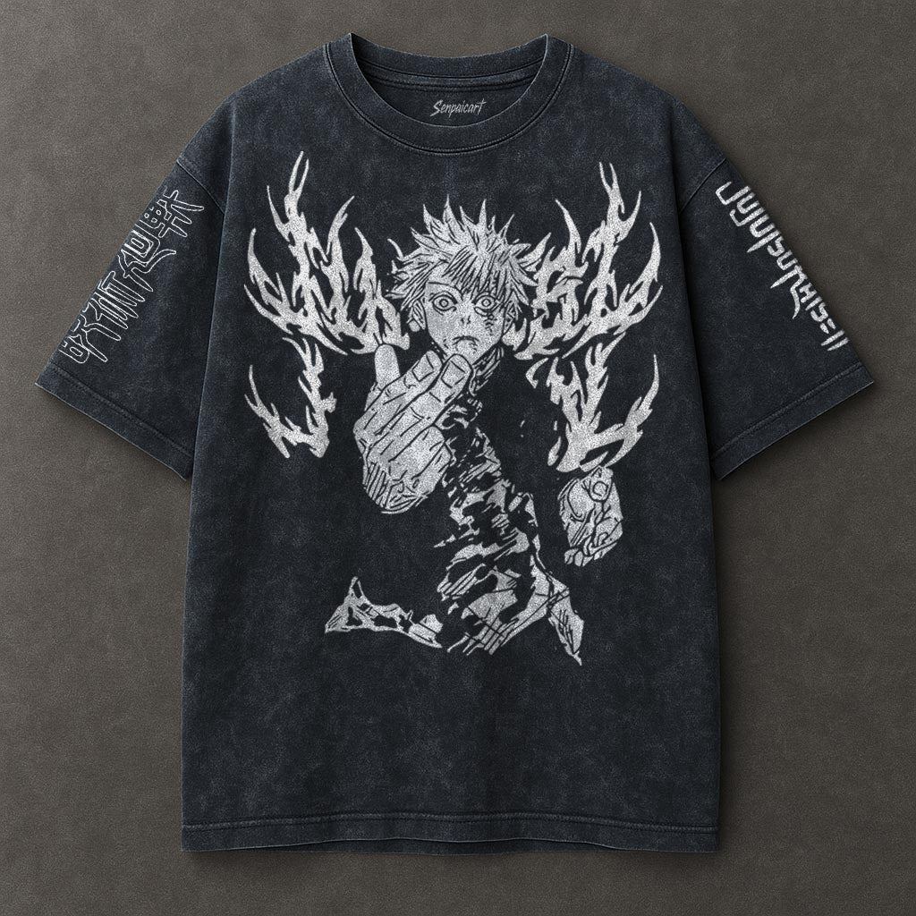 Jujutsu Kaisen Breezy Blue Washed T-shirt