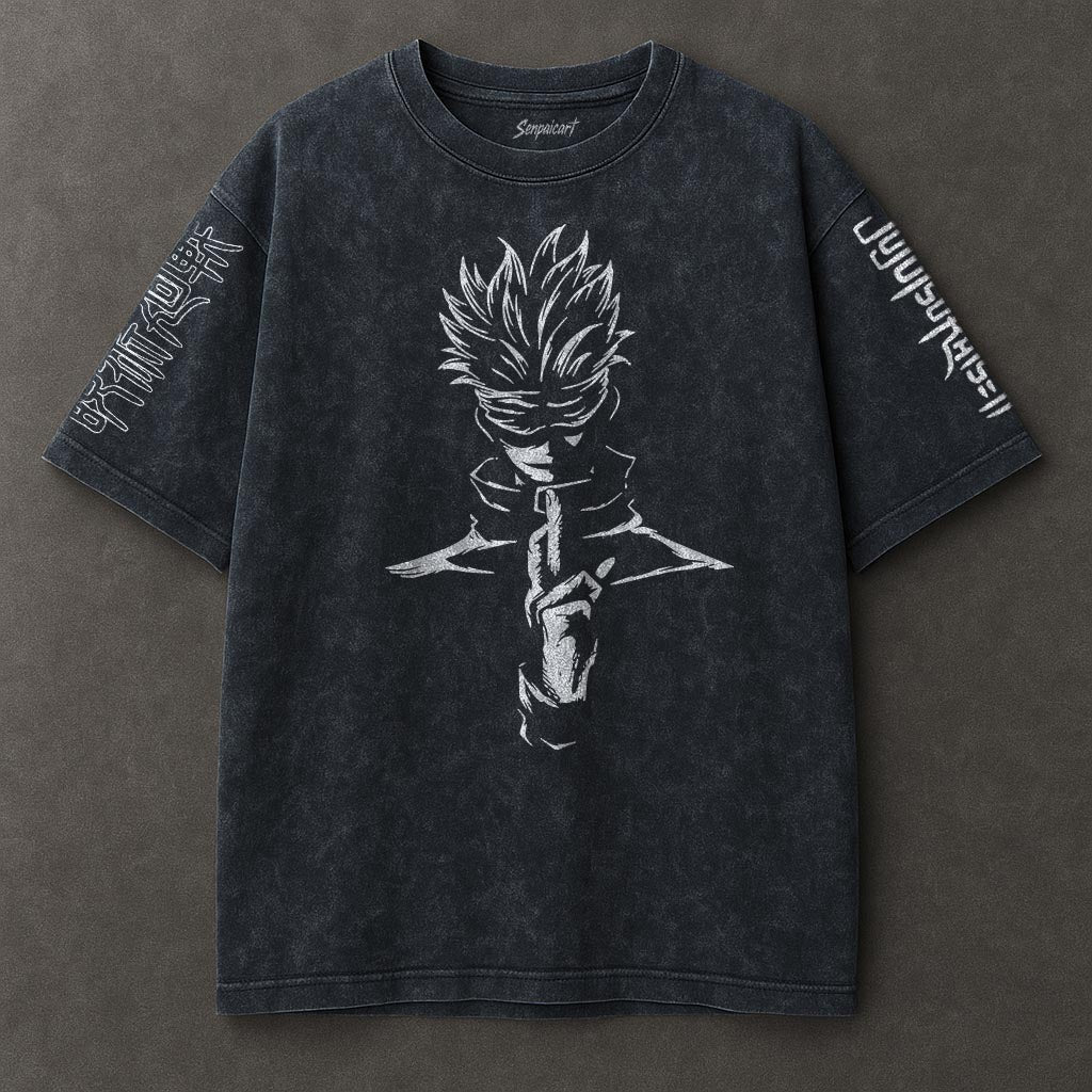Jujutsu Kaisen Non-restrictive Blue Washed T-shirt