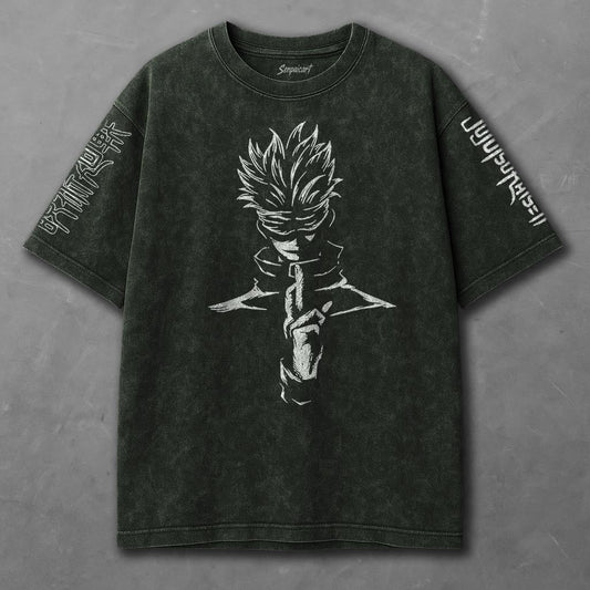 Jujutsu Kaisen Effortless Green Washed T-Shirt