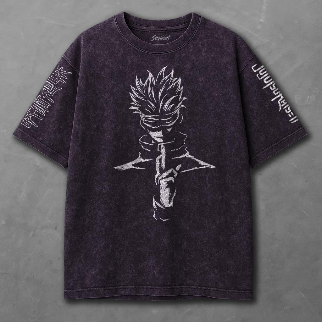 Jujutsu Kaisen Loose Violet Washed T-Shirt