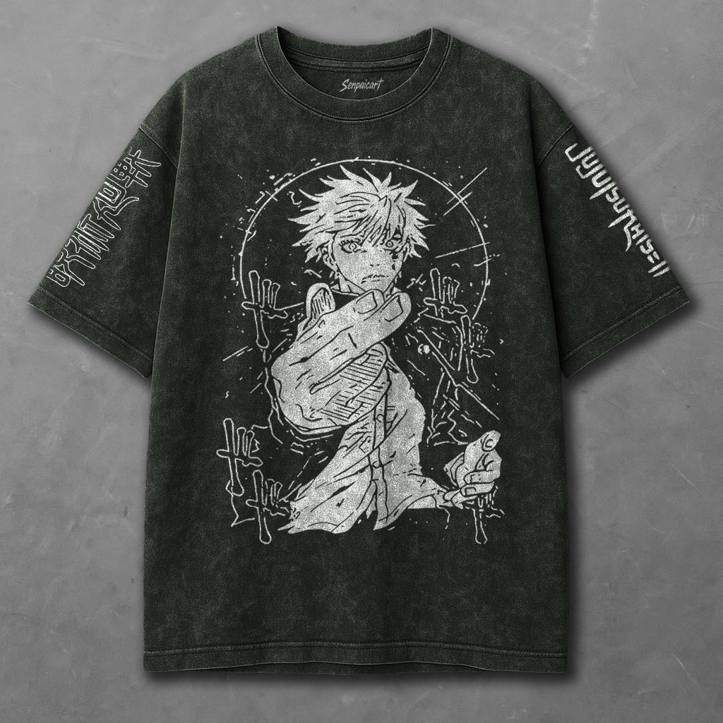 Jujutsu Kaisen Extended Green Washed T-Shirt