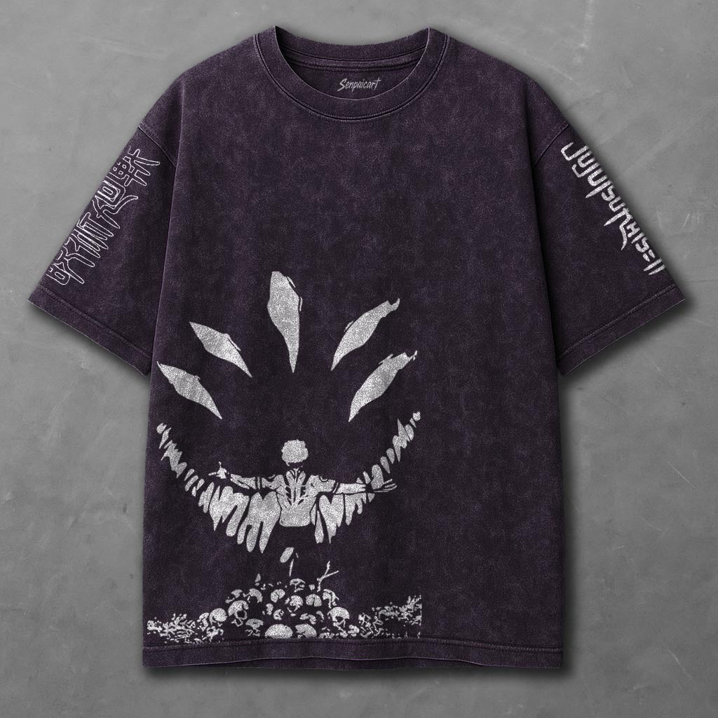 Jujutsu Kaisen Tunic-like Violet Washed T-Shirt
