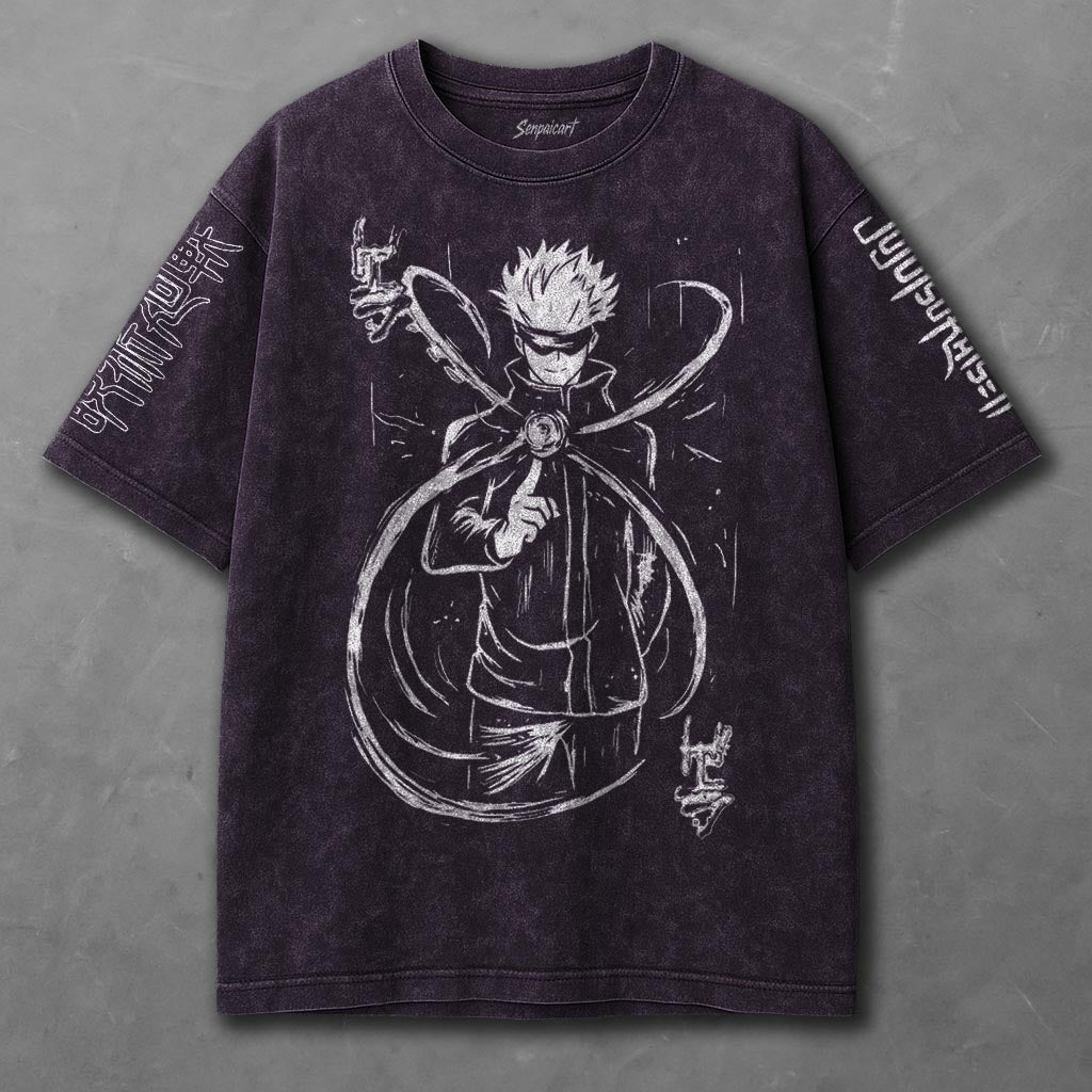 Jujutsu Kaisen Flattering Violet Washed T-Shirt