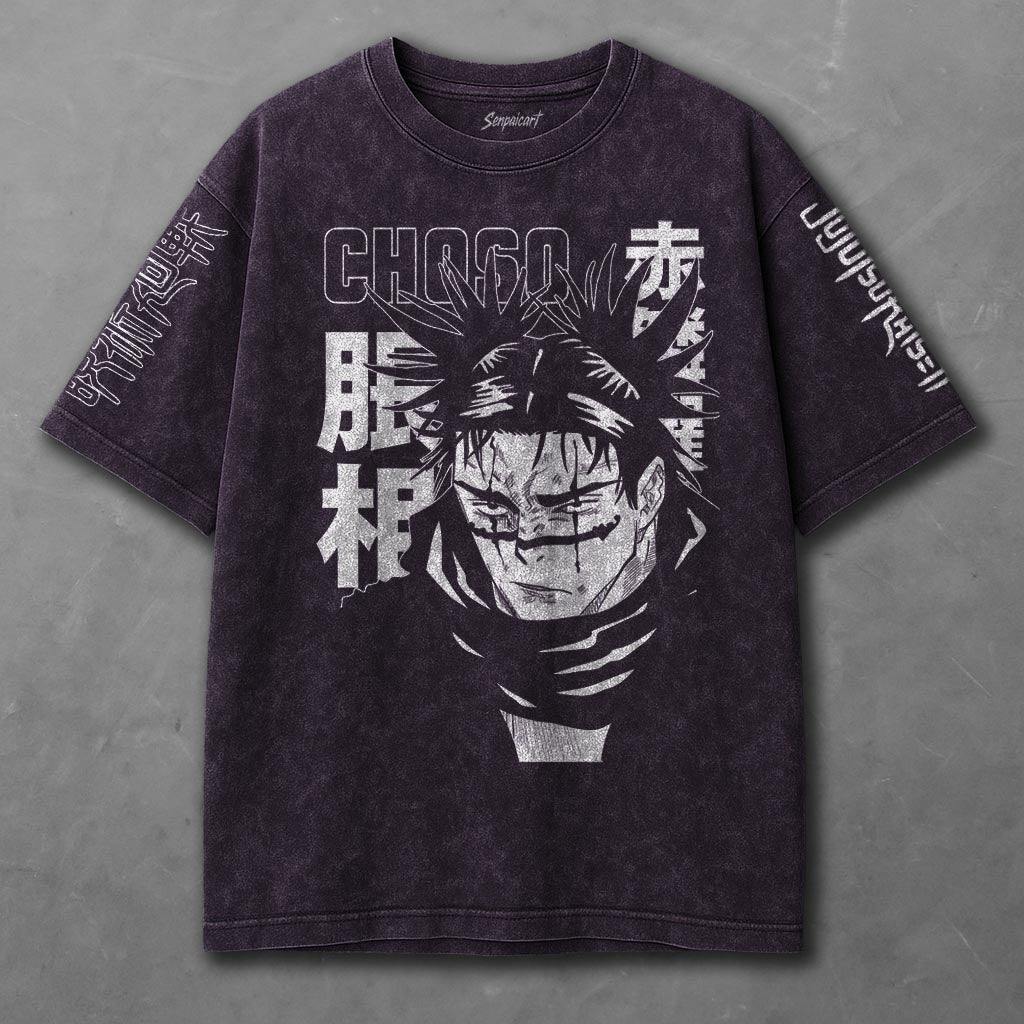 Jujutsu Kaisen Spacious Violet Washed T-Shirt