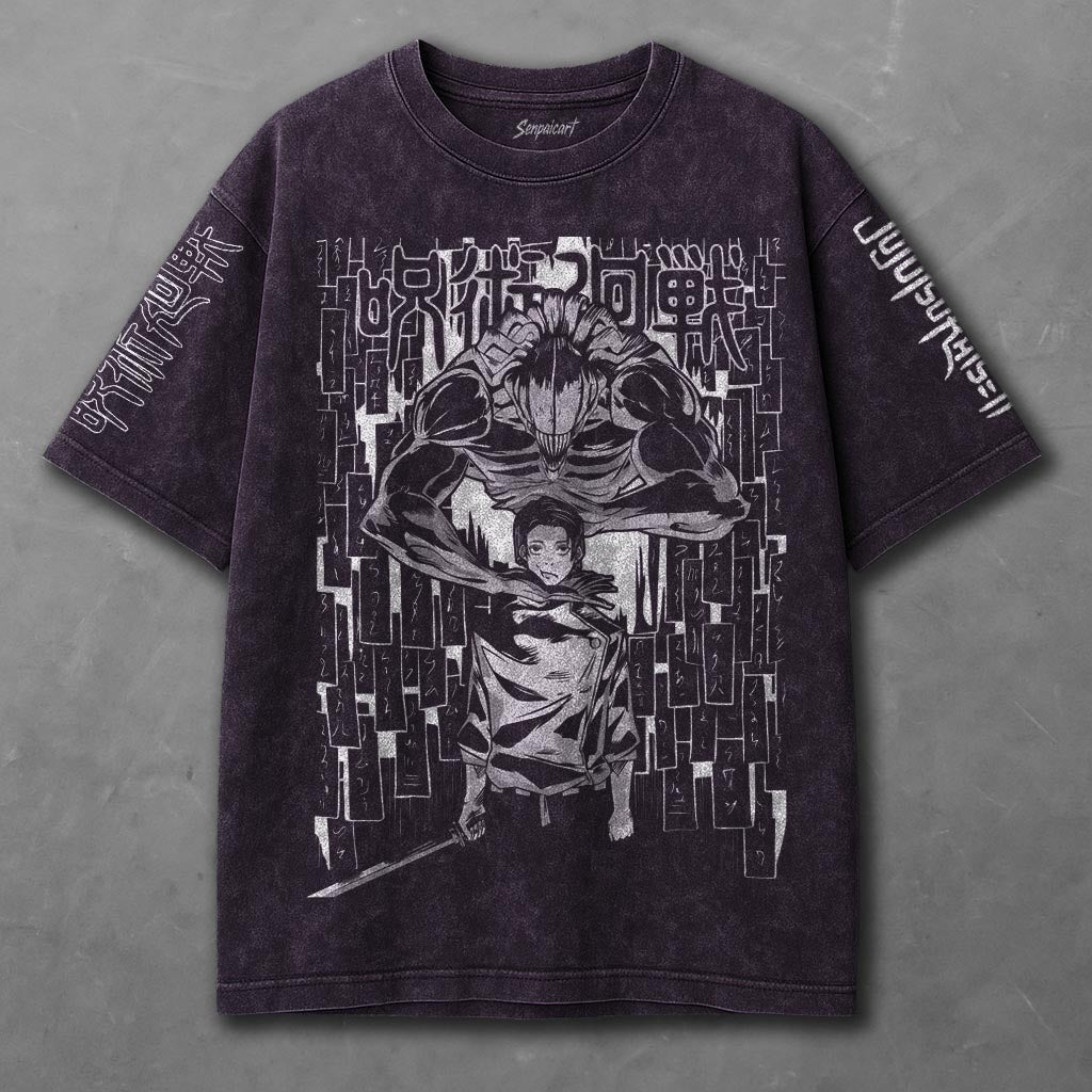 Jujutsu Kaisen Roomy Violet Washed T-Shirt
