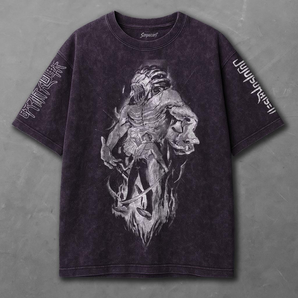 Jujutsu Kaisen Casual Violet Washed T-Shirt