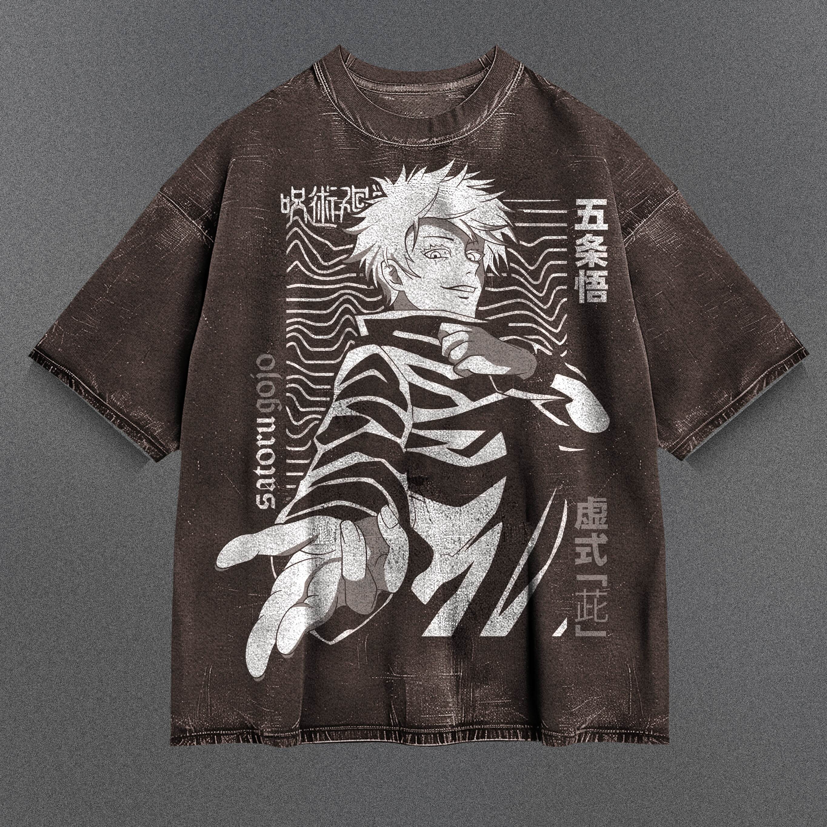 Jujutsu Kaisen Flexible Brown Washed T-Shirt
