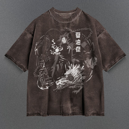 Jujutsu Kaisen Cozy Brown Washed T-Shirt