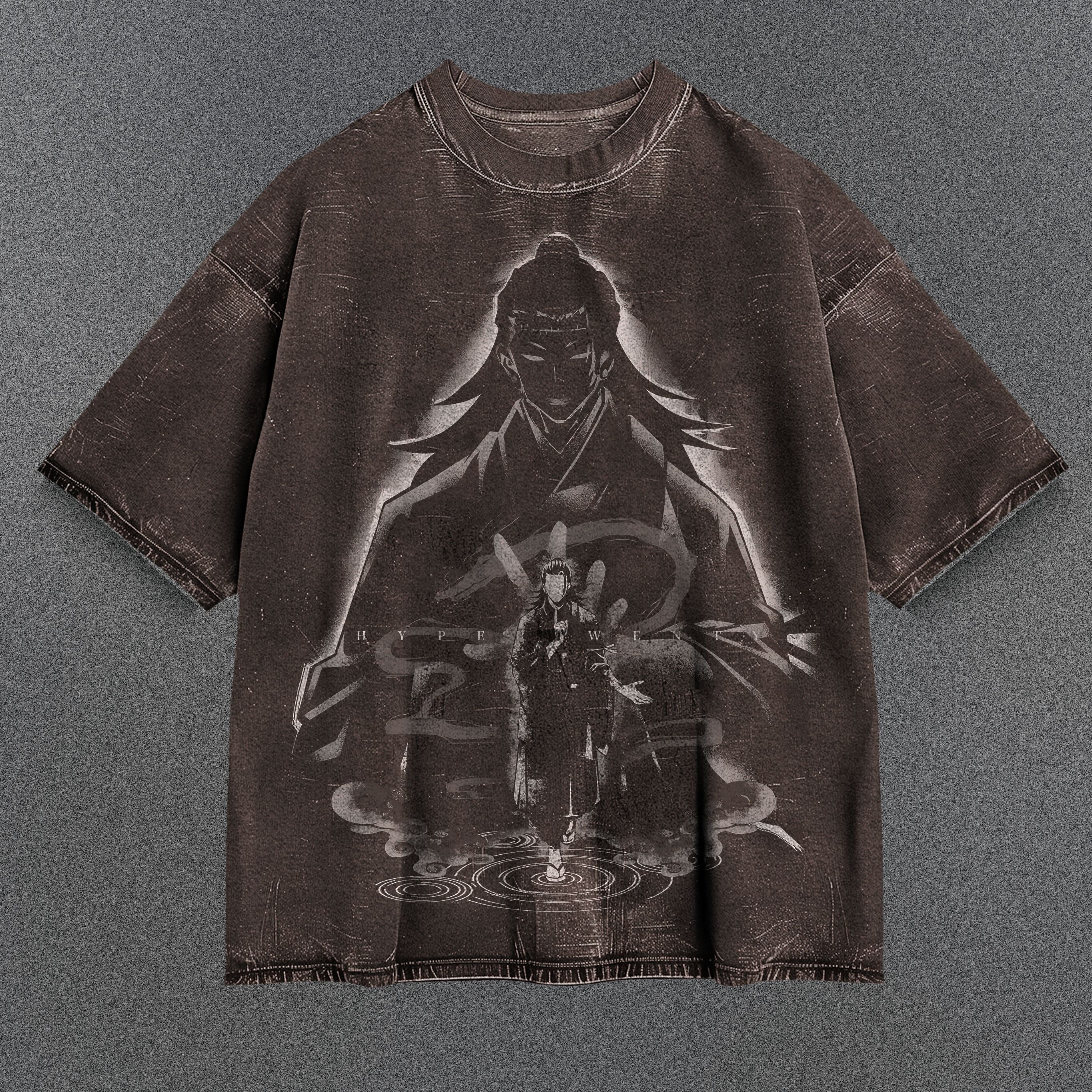 Jujutsu Kaisen Trendy Brown Washed T-Shirt