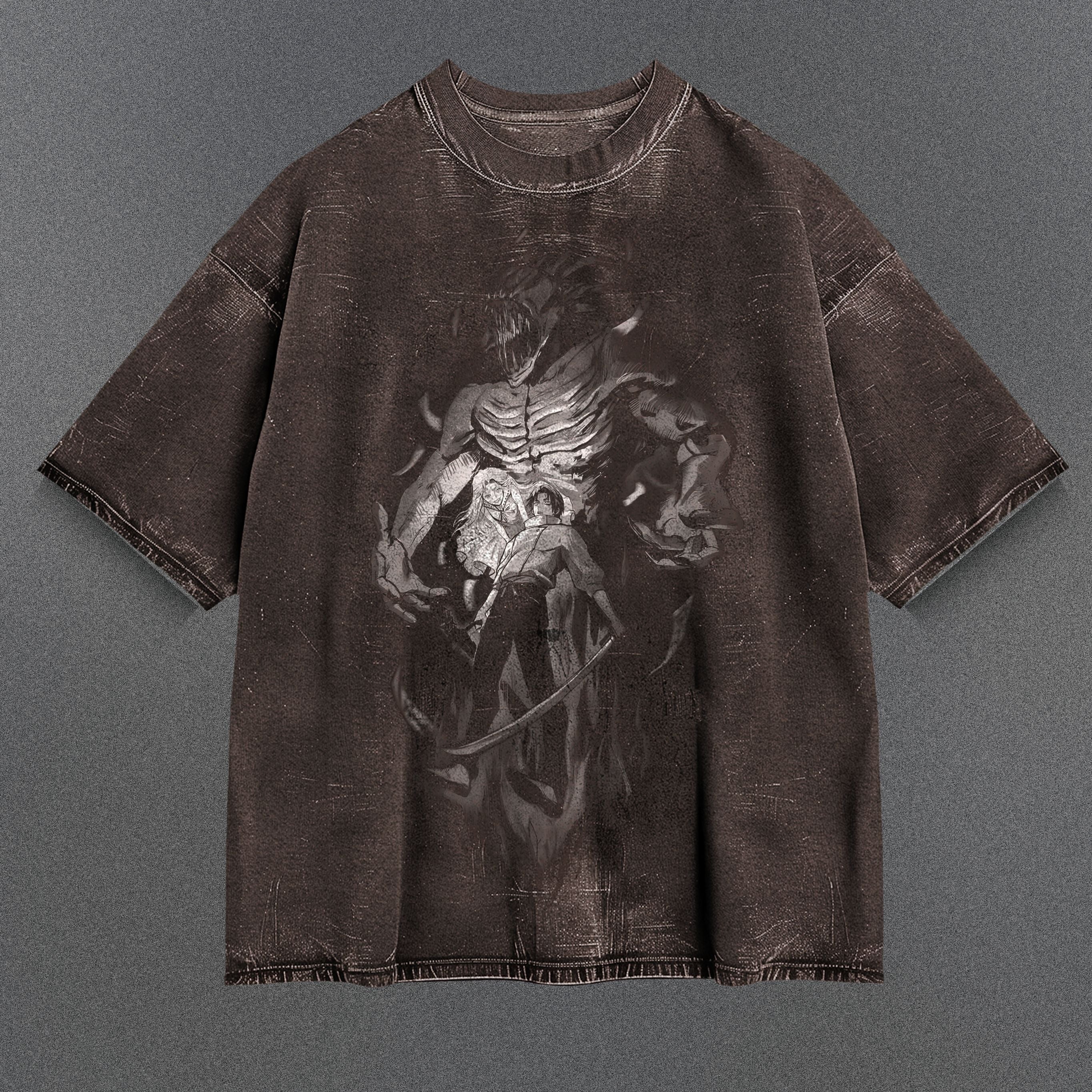 Jujutsu Kaisen Smooth Brown Washed T-Shirt