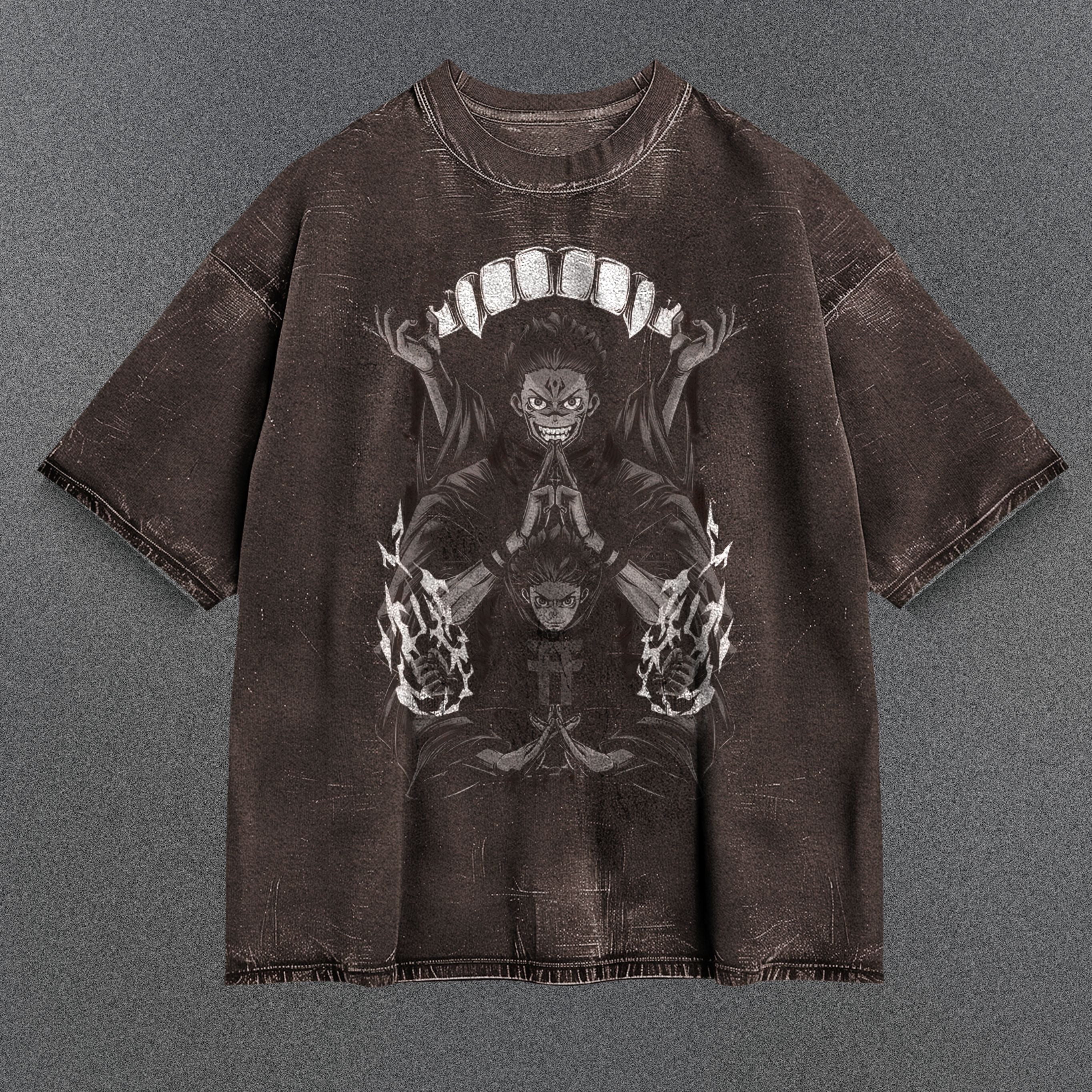 Jujutsu Kaisen Modern Brown Washed T-Shirt