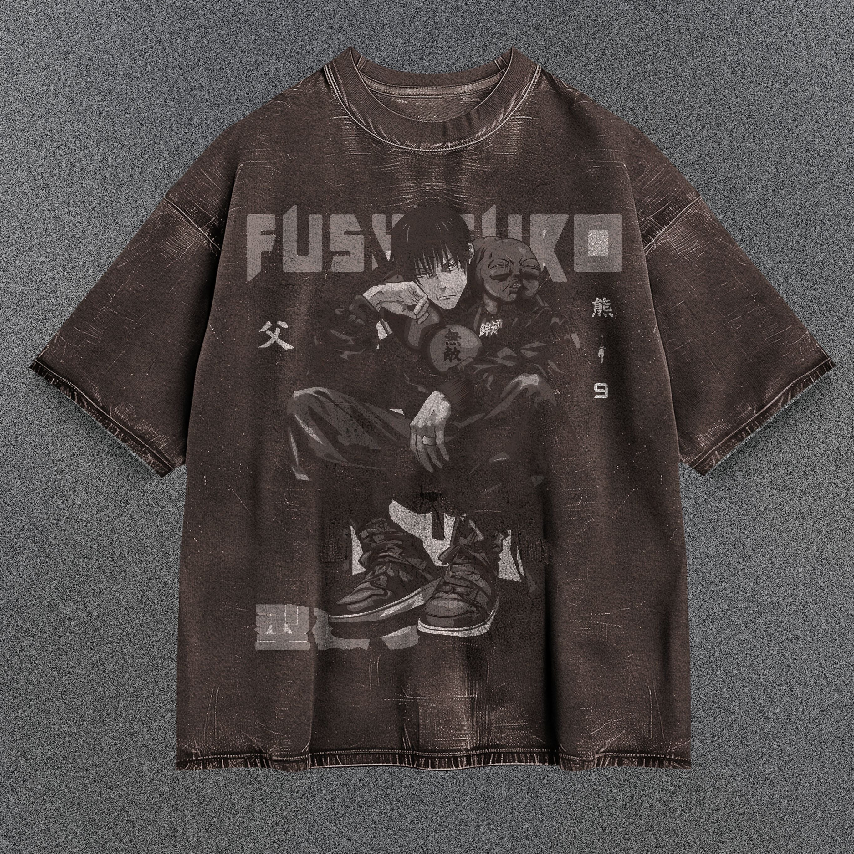 Jujutsu Kaisen Chic Brown Washed T-Shirt