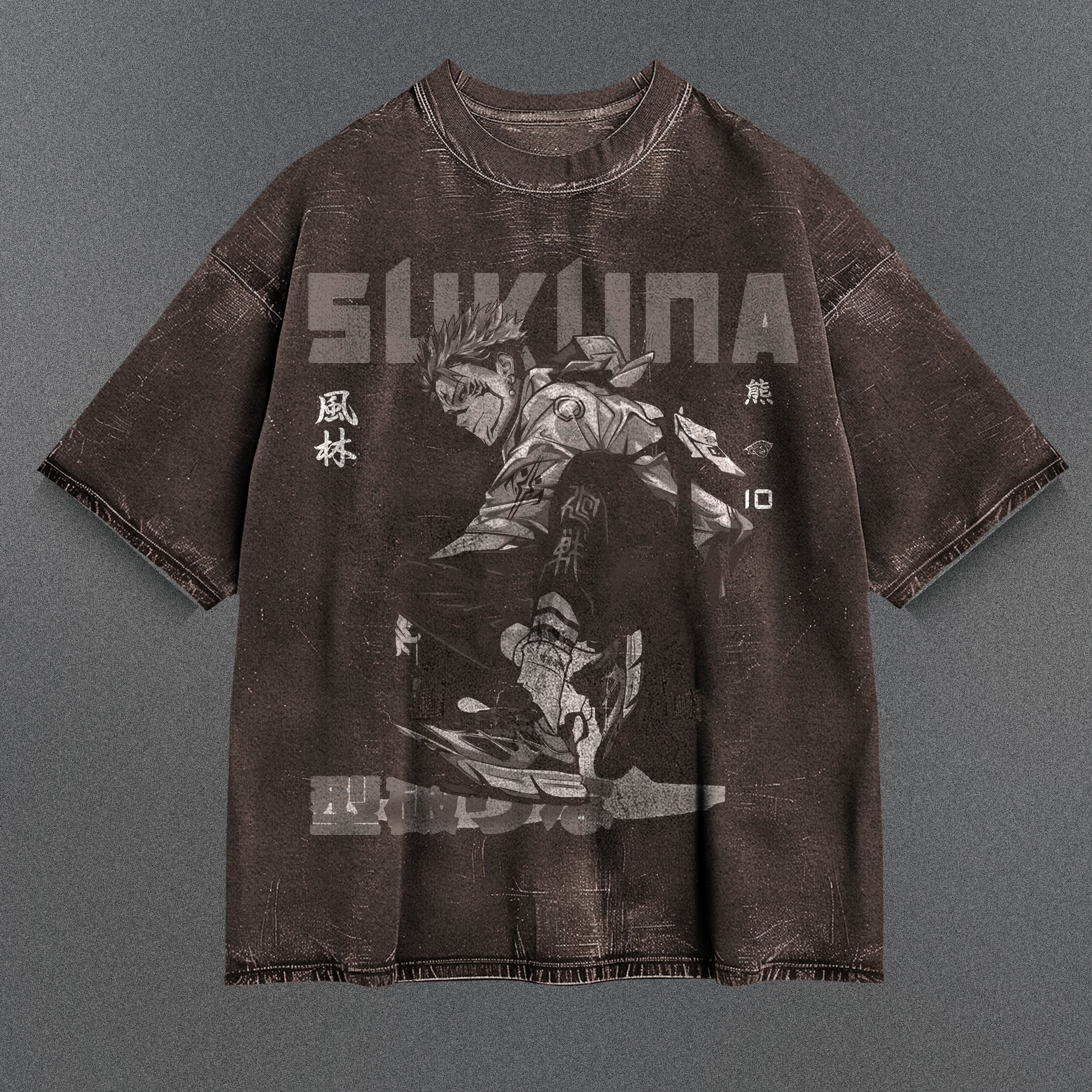 Jujutsu Kaisen Silky Brown Washed T-Shirt