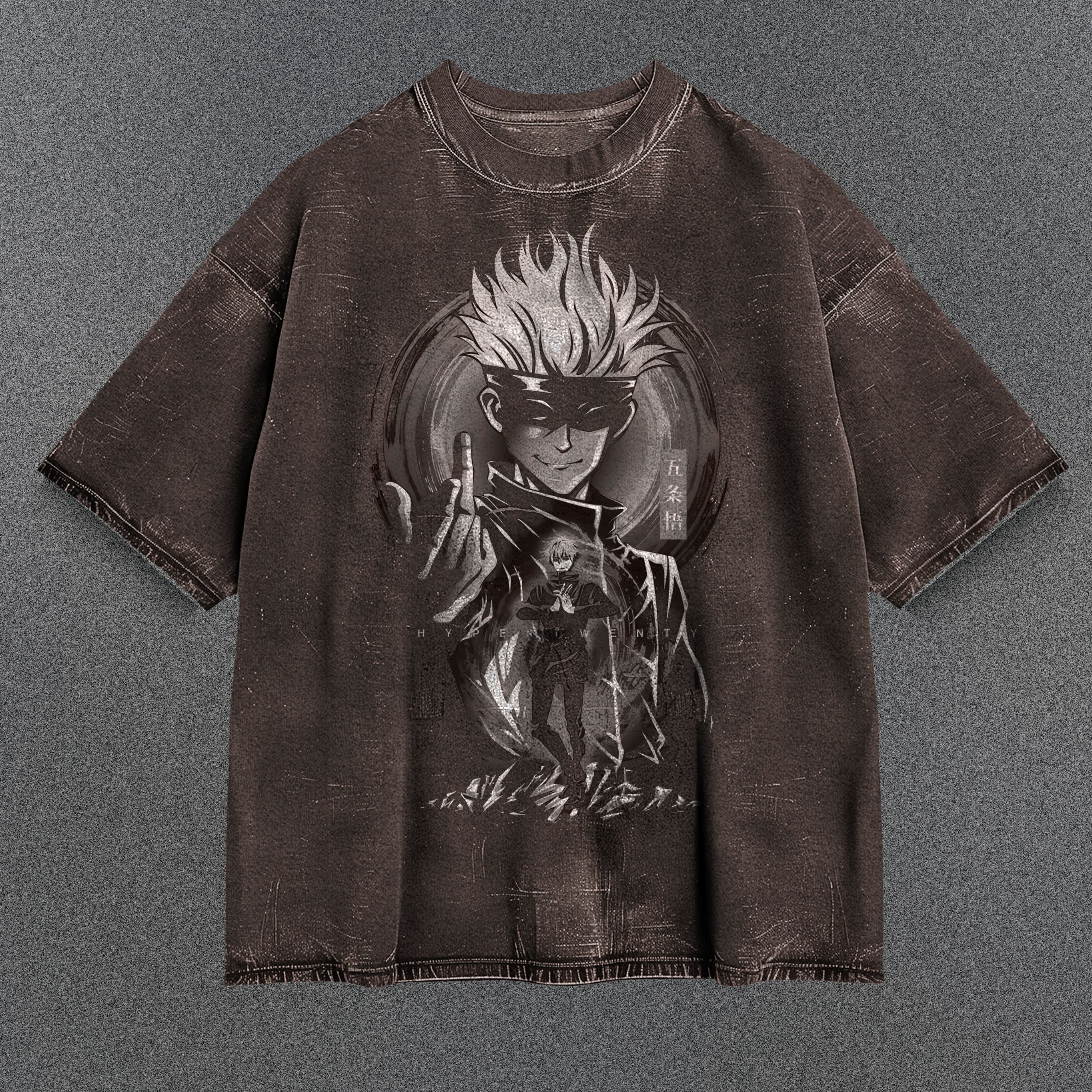 Jujutsu Kaisen Easygoing Brown Washed T-Shirt